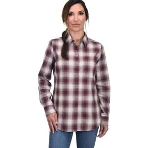 Ridgecut Plaid Long Sleeve Flex Flannel Long Sleeve Shirt Red Wine NWT SMALL